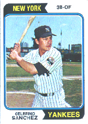1974 Topps Baseball Cards      623     Celerino Sanchez